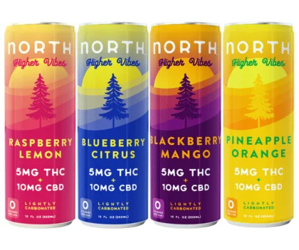 NORTH Higher Vibes Delta-9 THC and CBD Sparkling Waters